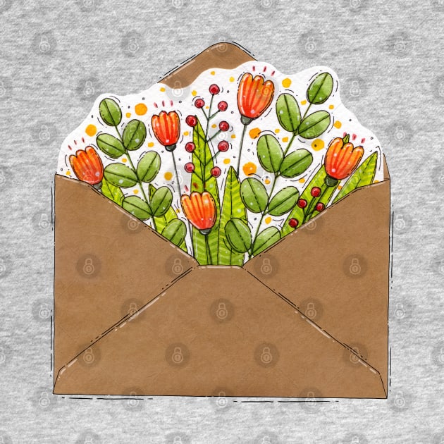 Floral envelope by Tania Tania